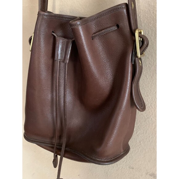 VTG COACH Bucket Bag 9952 Lula's Legacy Brown Leather Drawstring Shoulder Bag - Picture 2 of 9